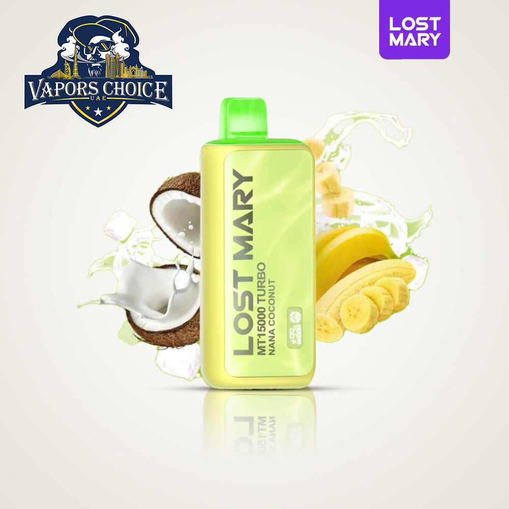 LOST MARY MT15000 (50mg) 15000 PUFFS DISPOSABLE VAPE TURBO Nana Coconut UAE Abu Dhabi